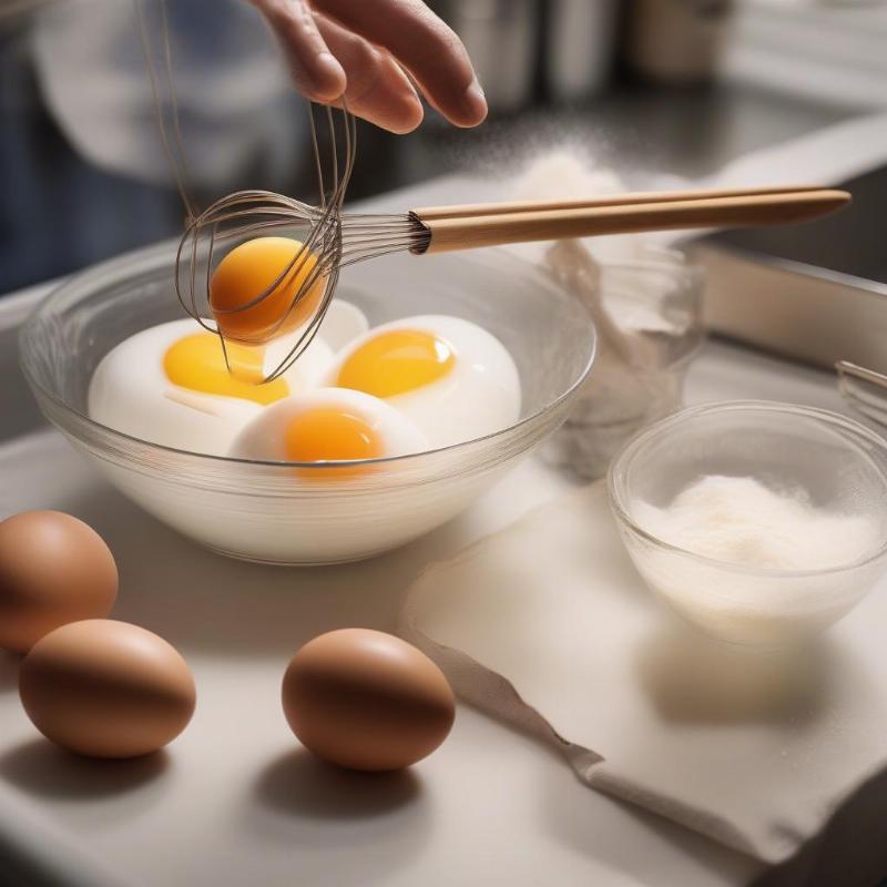 Whisking Wet Ingredients for Easy Brownies