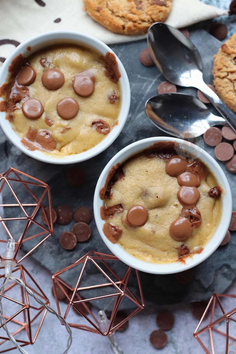 Single Serving of Edible Cookie Dough Mixed in a Bowl