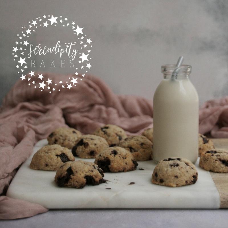 Enjoying Gluten Free Almond Cookies with a Glass of Milk