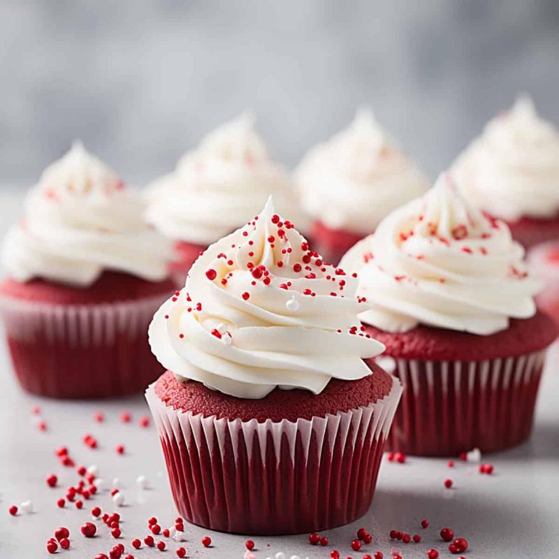 Enjoying Vegan Red Velvet Cupcakes