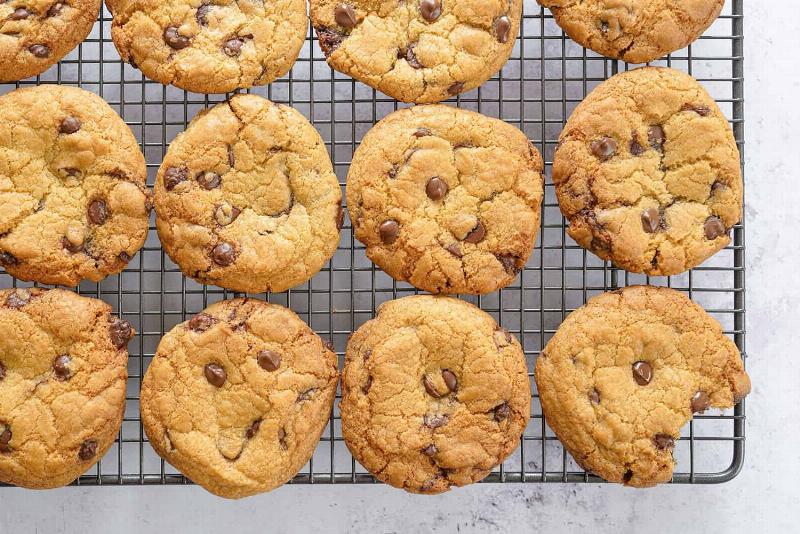 Enjoying Warm Chewy Chocolate Chip Cookies