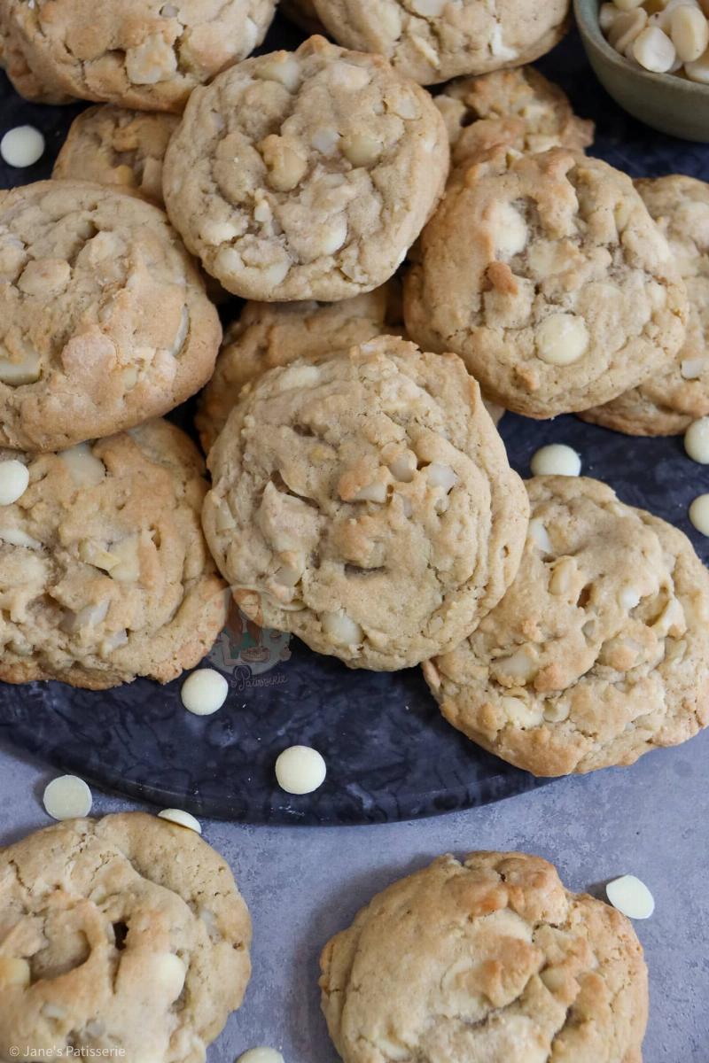 Enjoying White Chocolate Macadamia Cookies