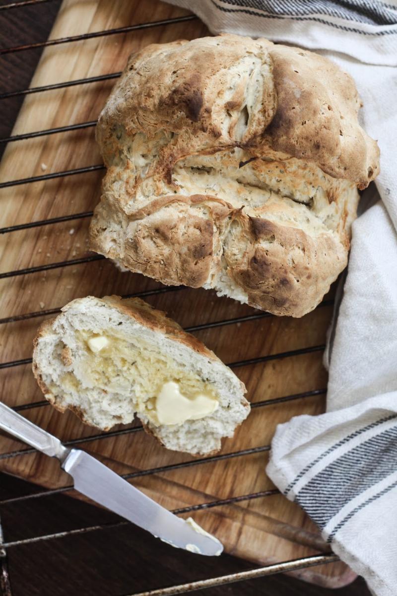 Finished Garlic Bread with Serving Suggestions