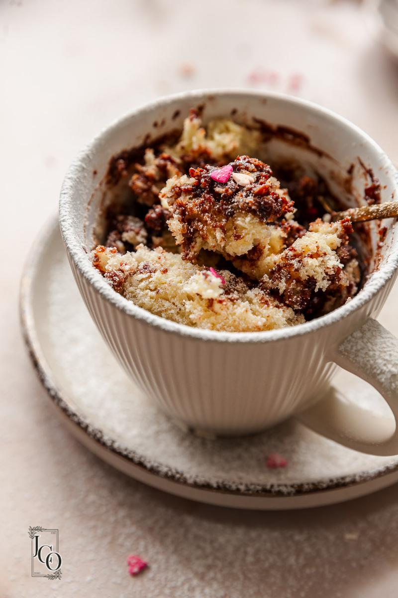 Finished Mug Cake with Ice Cream