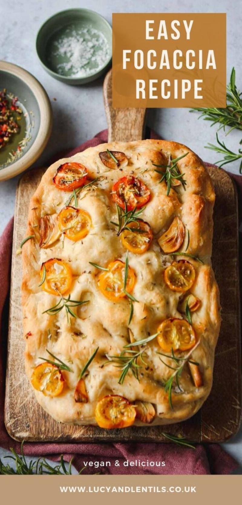 Focaccia Bread with Caramelized Onions and Cherry Tomatoes