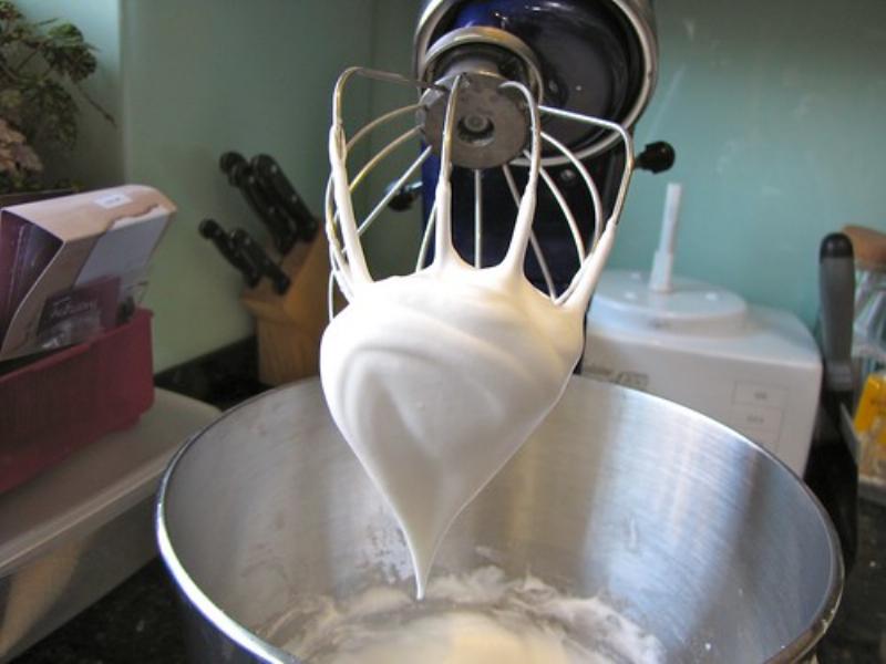 Folding Egg Whites into Cake Batter