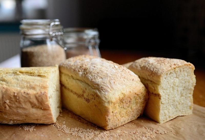 Freezing slices of bread for extended freshness.