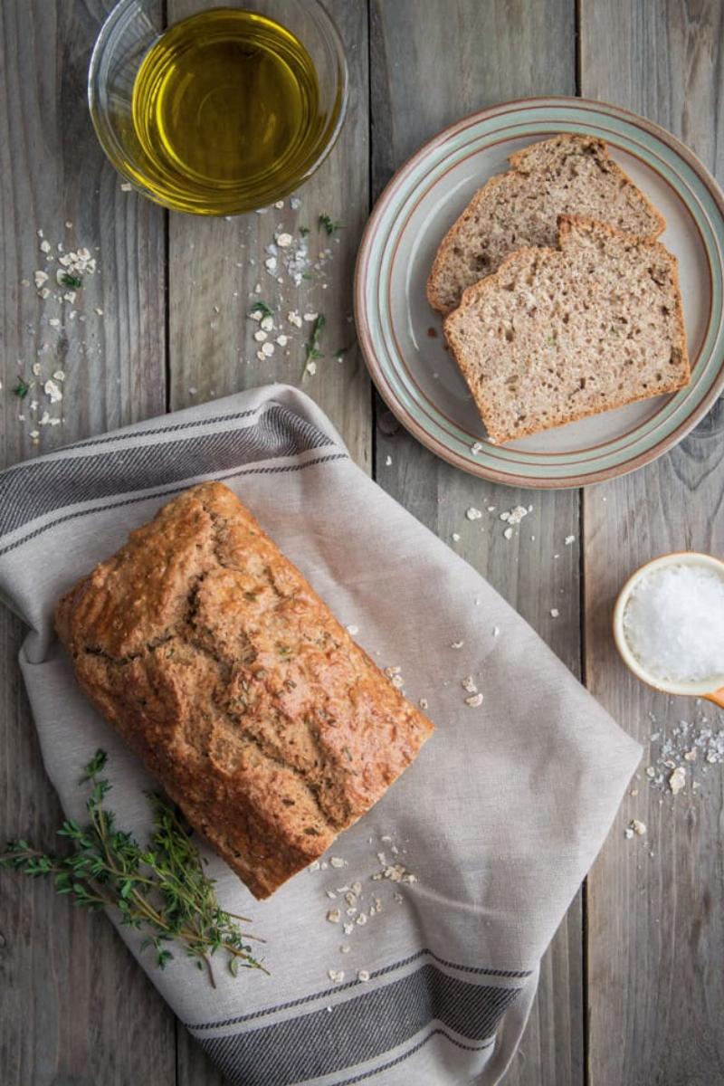 Freshly Baked Beer Bread on a Wire Rack