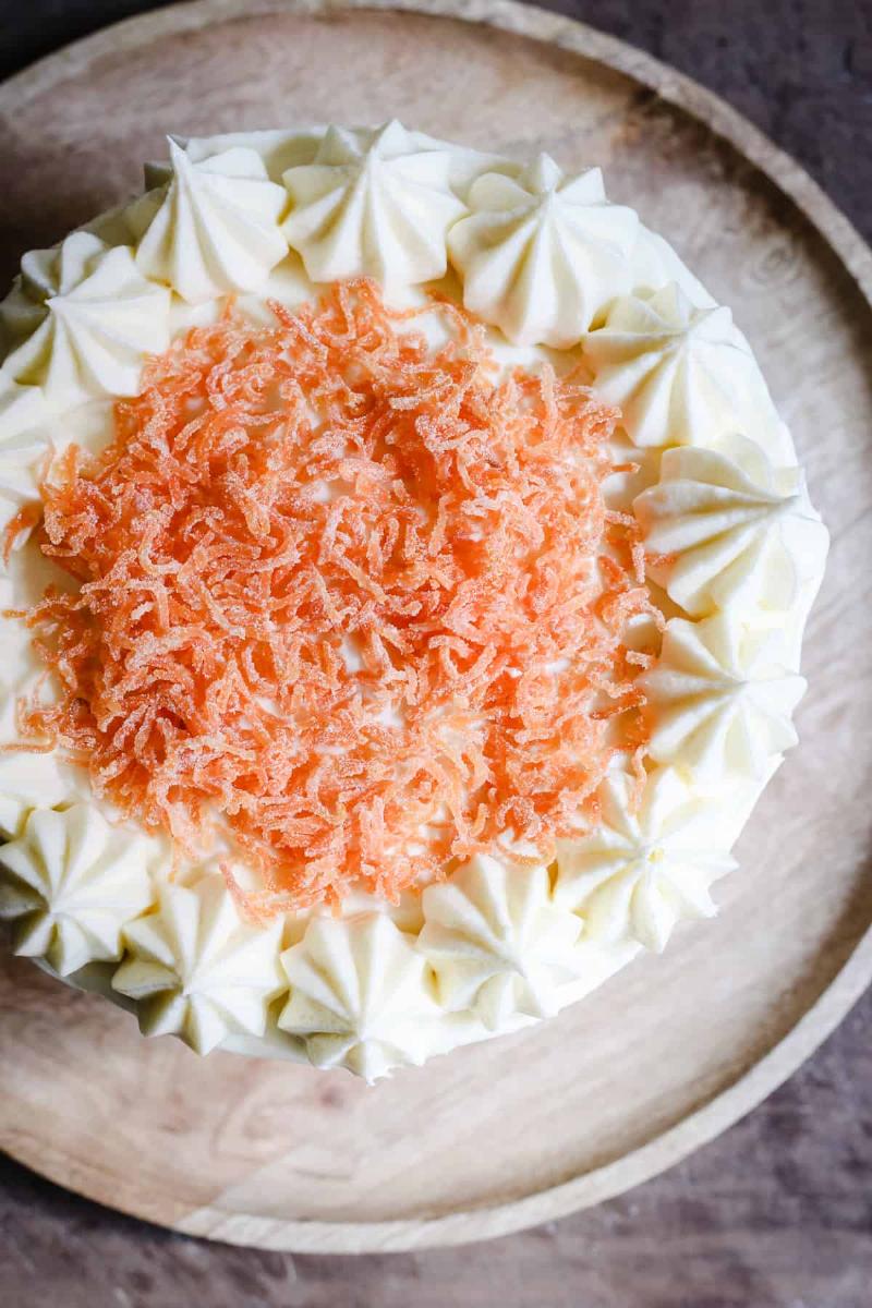 Freshly Grated Carrots for Carrot Cake Preparation