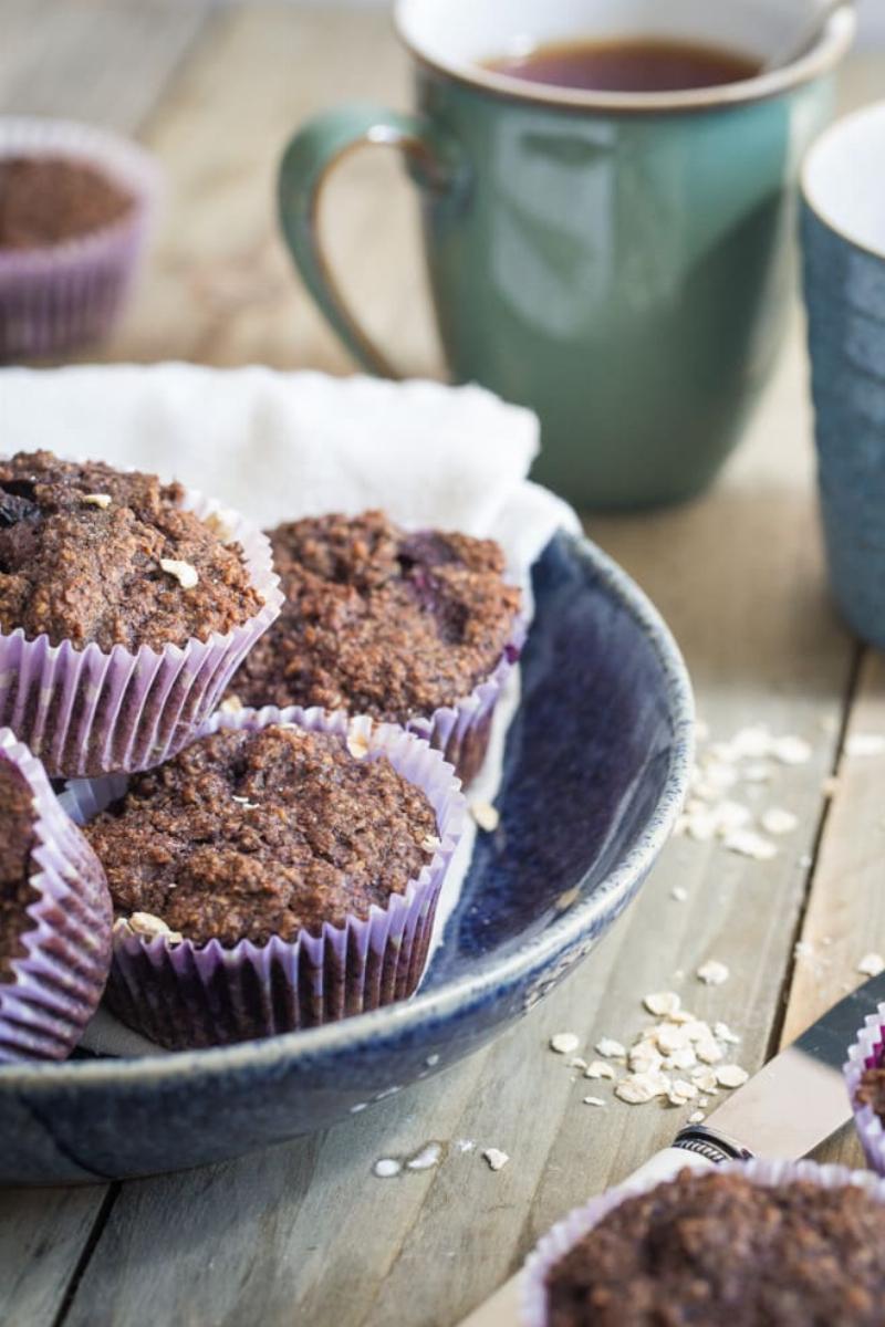 Beautifully frosted vegan blueberry cupcakes