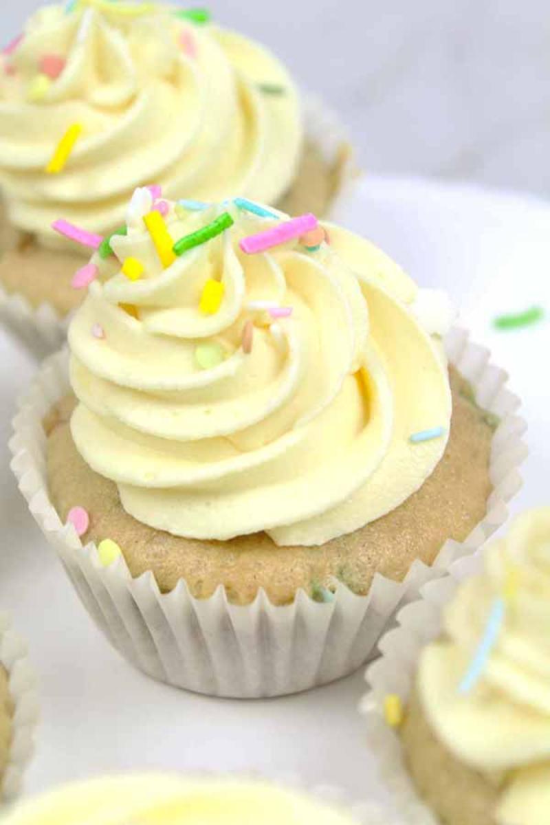 Close-Up of Funfetti Cupcakes