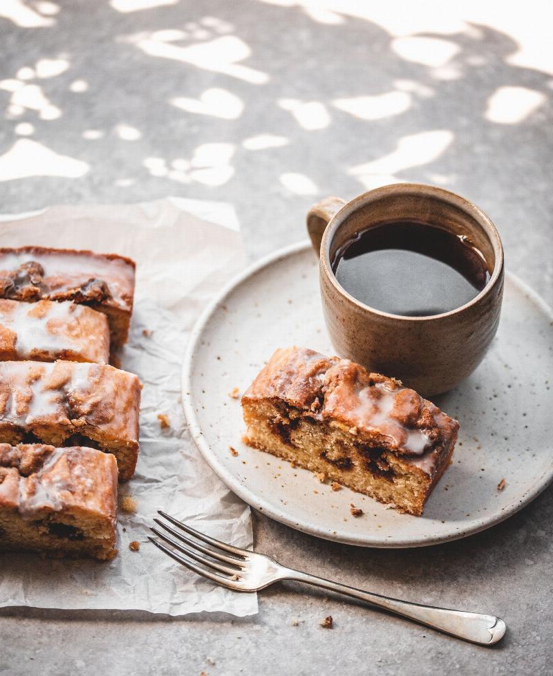 Slice of Glazed Coffee Cake