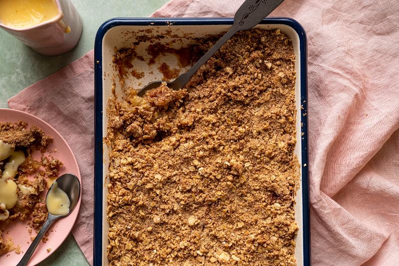 Gluten-Free Apple Strudel with Ice Cream