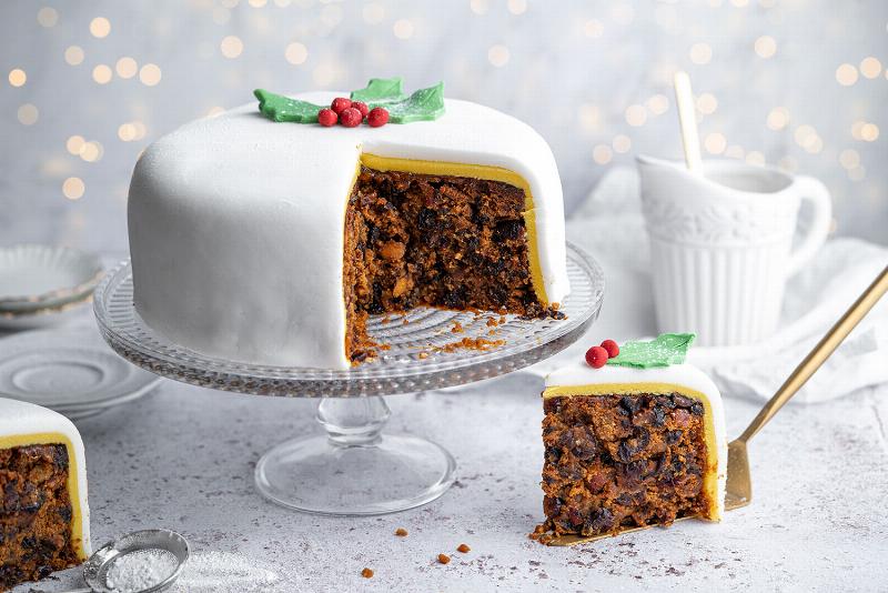 Gluten-Free Christmas Cake made with Almond Flour