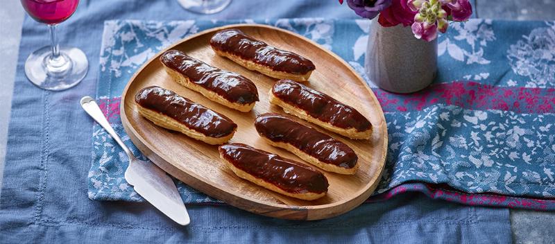 Gluten-Free Eclairs with Chocolate Glaze