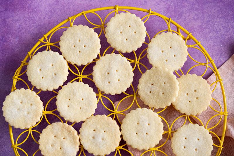 Gluten-Free Shortbread Cookies Baking in the Oven