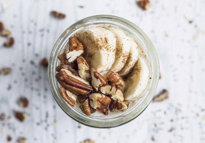 Healthy Banana Bread Ingredients Display