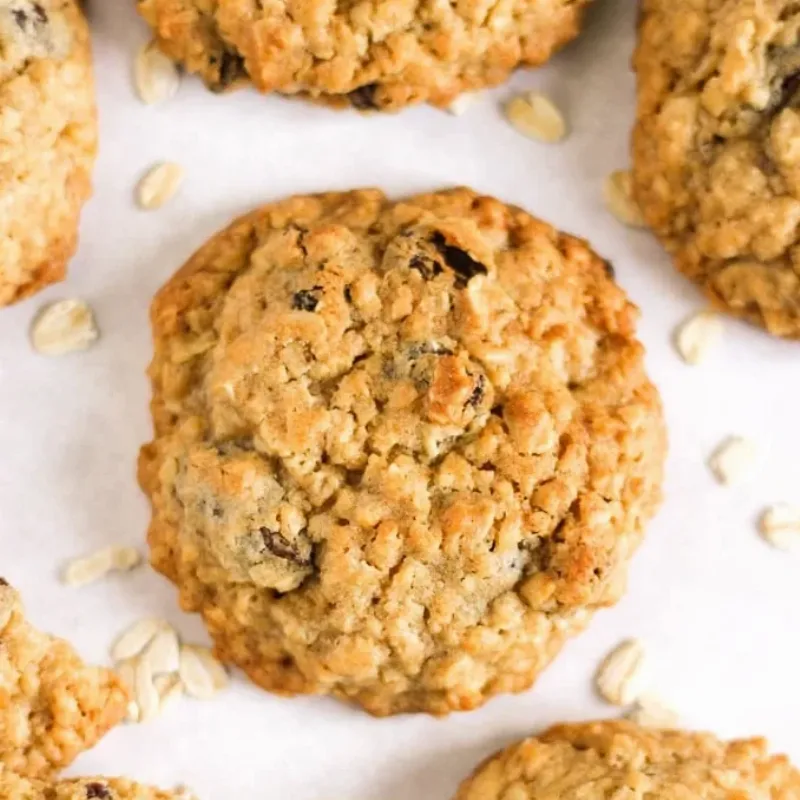 Close-up of iced oatmeal cookies with sprinkles