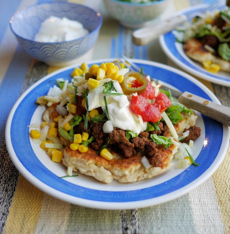 Indian Frybread with Various Toppings