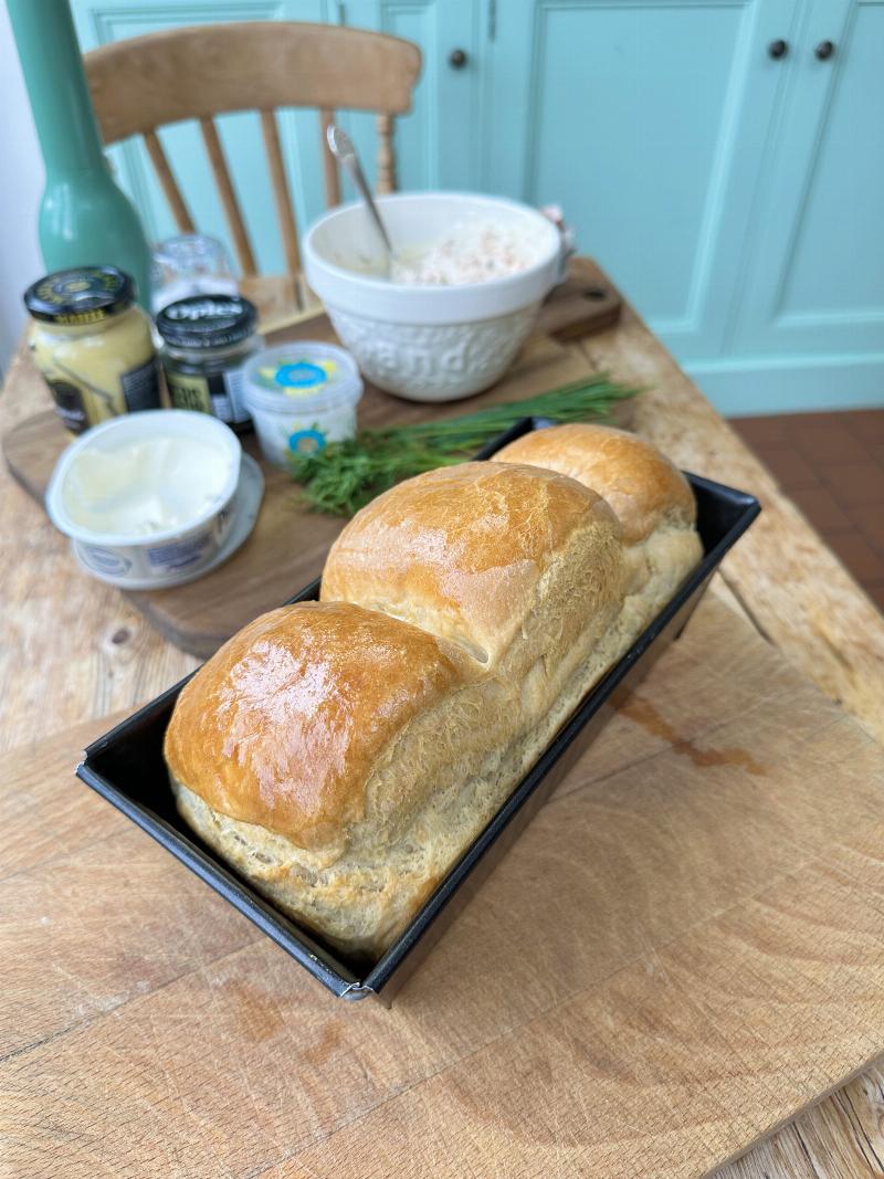 Japanese Milk Bread Ingredients Laid Out