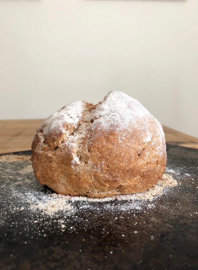 Kneading Butter Bread Dough on a Floured Surface