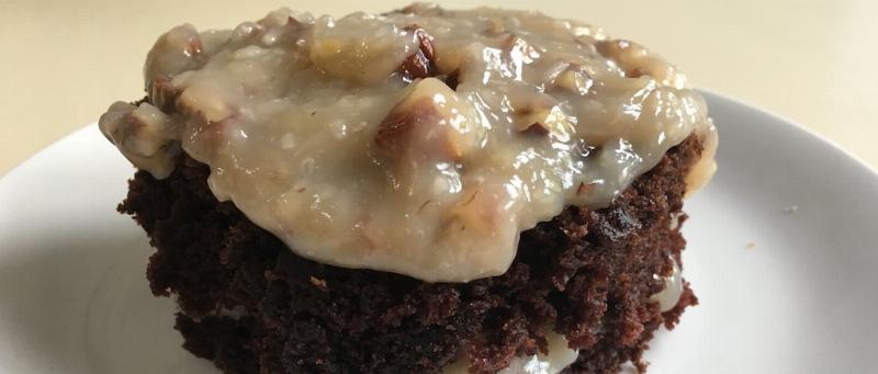 Layering German Chocolate Cake