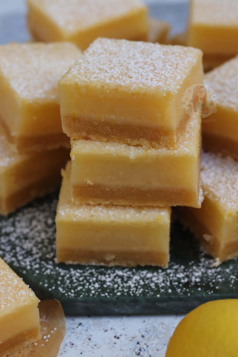 Tangy Lemon Bar Cookies with Powdered Sugar