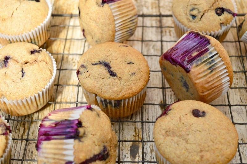 Lemon Blueberry Muffin Batter Ready for Baking