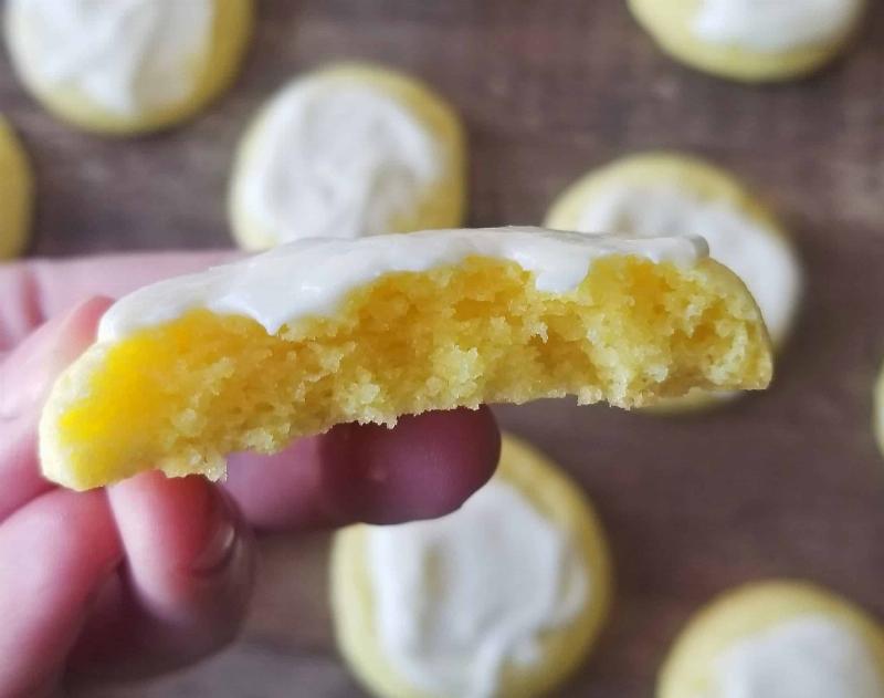 Lemon Cake Mix Cookies with Glaze