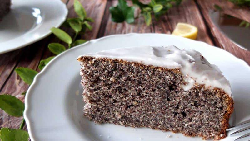 Lemon Glazed Poppy Seed Cake