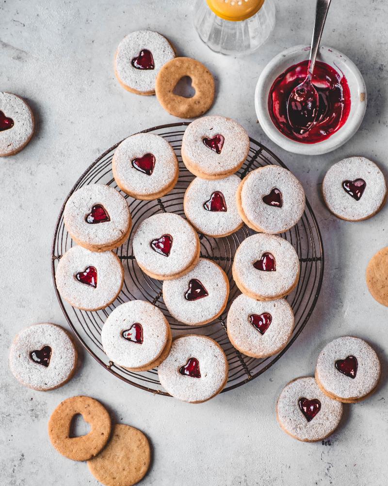 Rolling Linzer Tart Cookie Dough