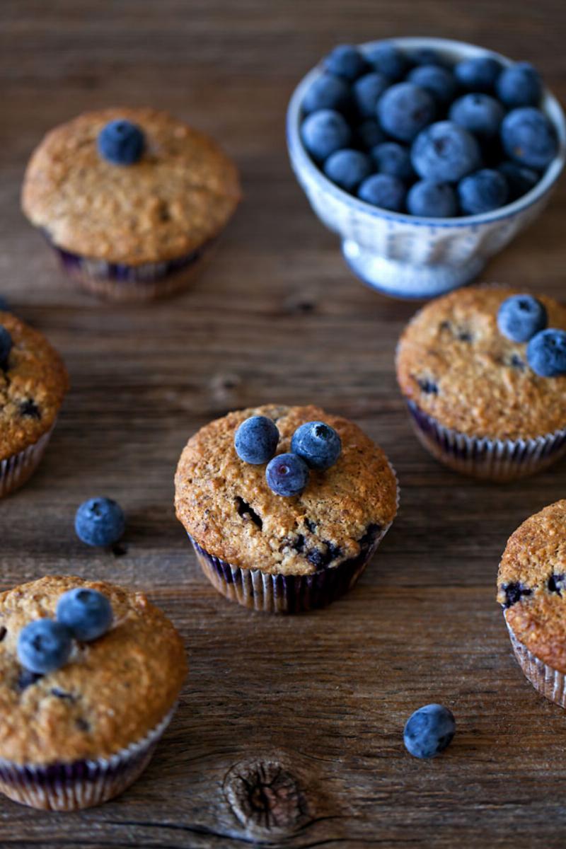 Metal Baking Cups with Golden Brown Muffins