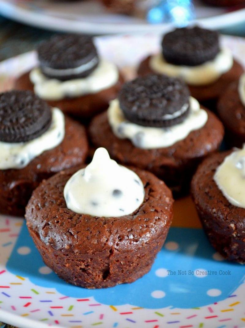 Mini Brownie Mix Cookies on a Plate