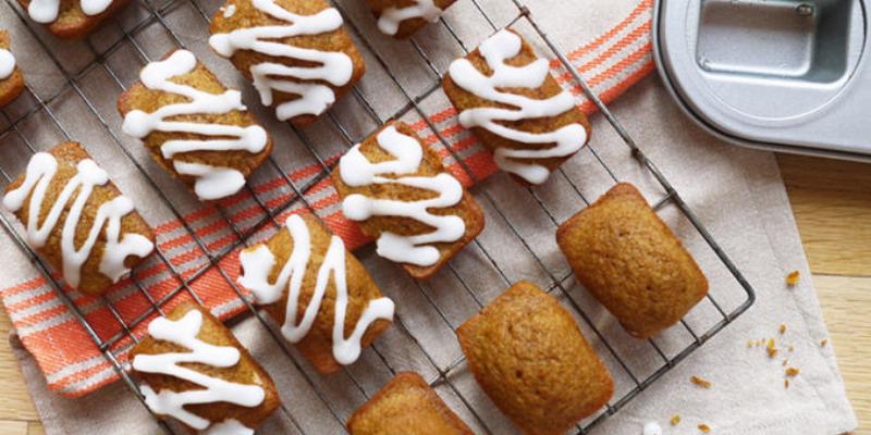 Mini Pumpkin Bread Loaves in a Baking Pan