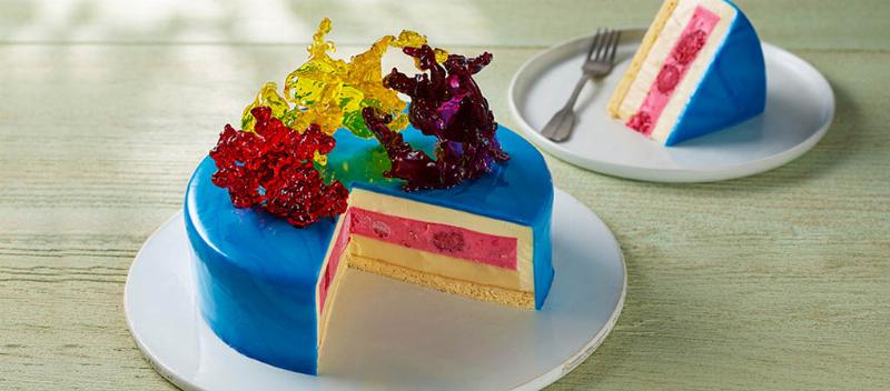 Mirror Glazed Cake from the Great British Baking Show