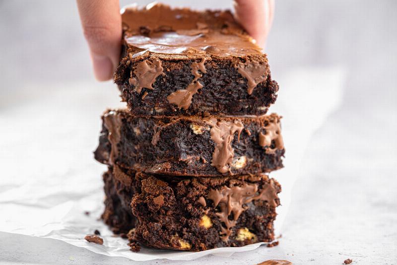 Mixing Gluten-Free Brownie Batter