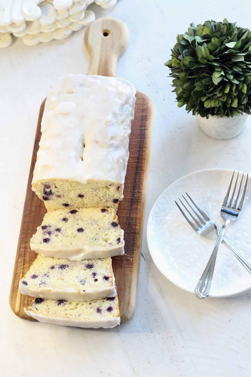 Mixing Lemon Blueberry Bread Batter