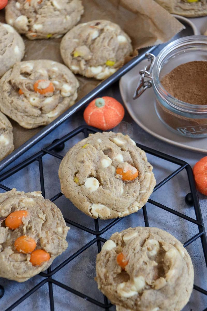 Mixing Pumpkin Cookie Dough