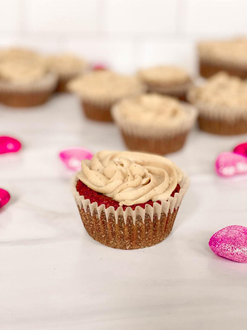 Mixing Vegan Red Velvet Cupcake Batter