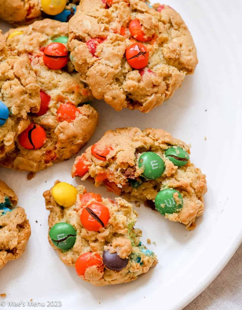 M&M Cookie Variations with Nuts and Oats