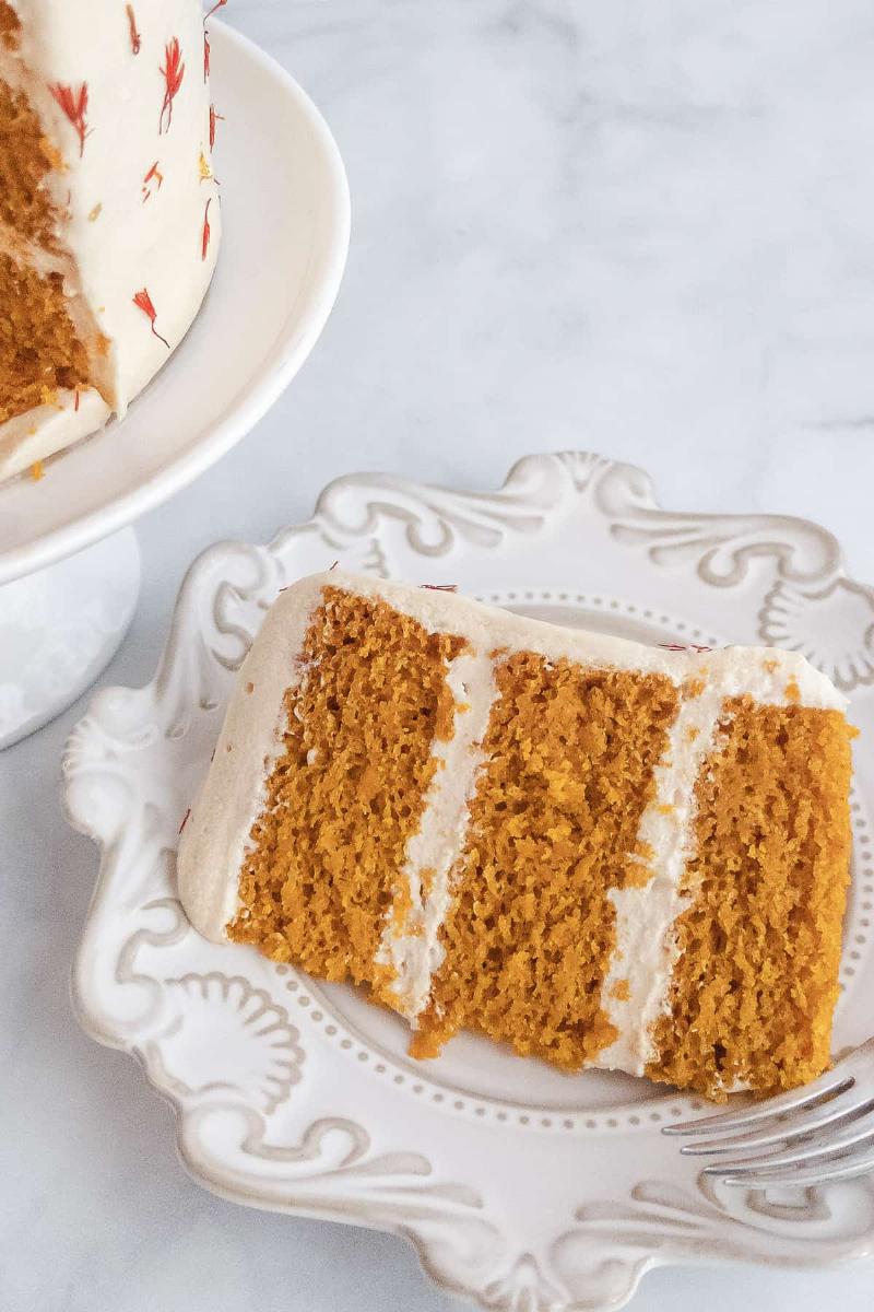 Moist Carrot Cake Close-Up