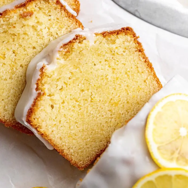 Moist Pound Cake Slice