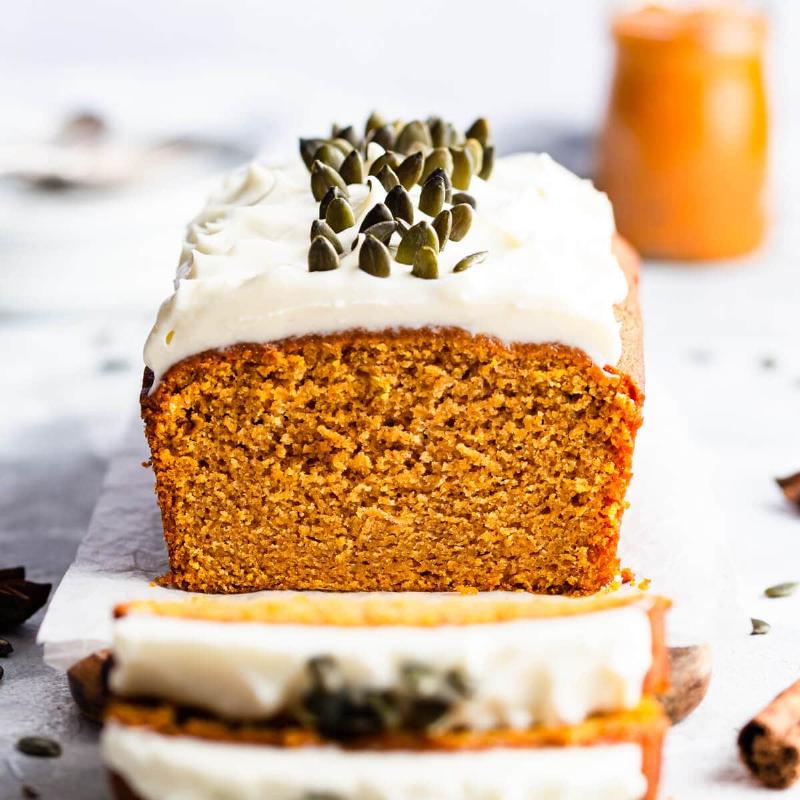 A Close-up of Moist Pumpkin Bread Slice