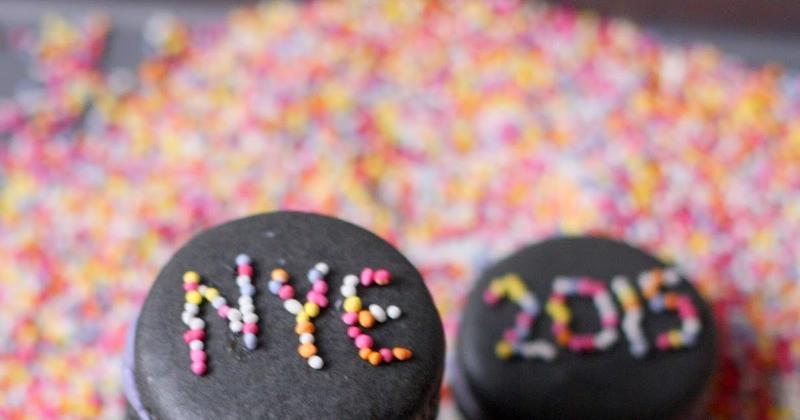 New Year's Eve Sugar Cookies Decorated with Festive Icing and Sprinkles