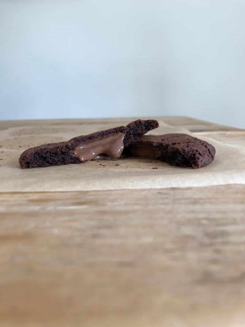 Nutella Cookies on Cooling Rack