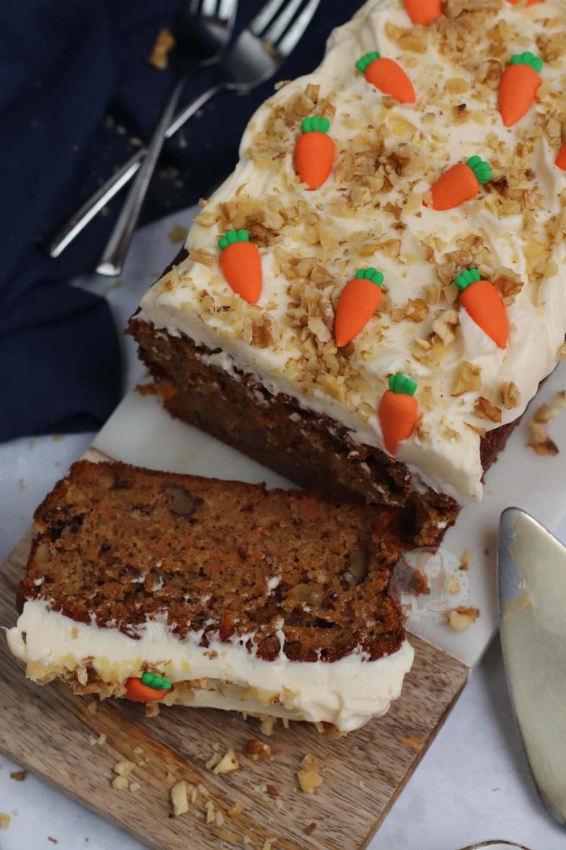 Classic Carrot Cake Slice with Cream Cheese Frosting in NYC