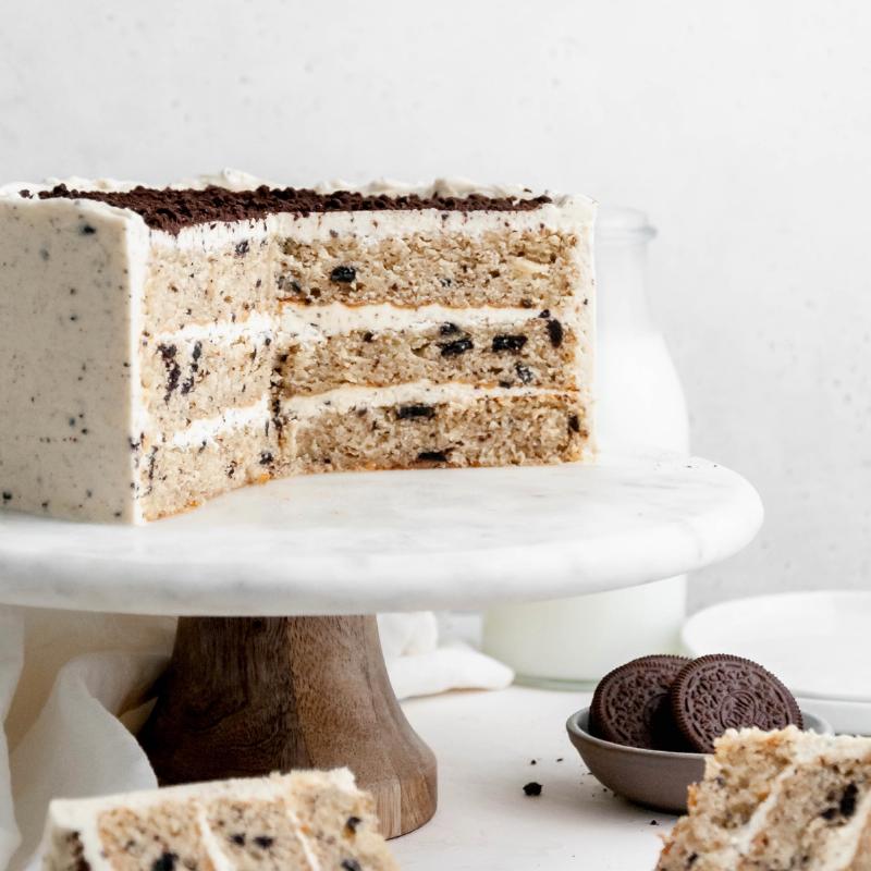 Mixing Oreo Cream Cheese Frosting