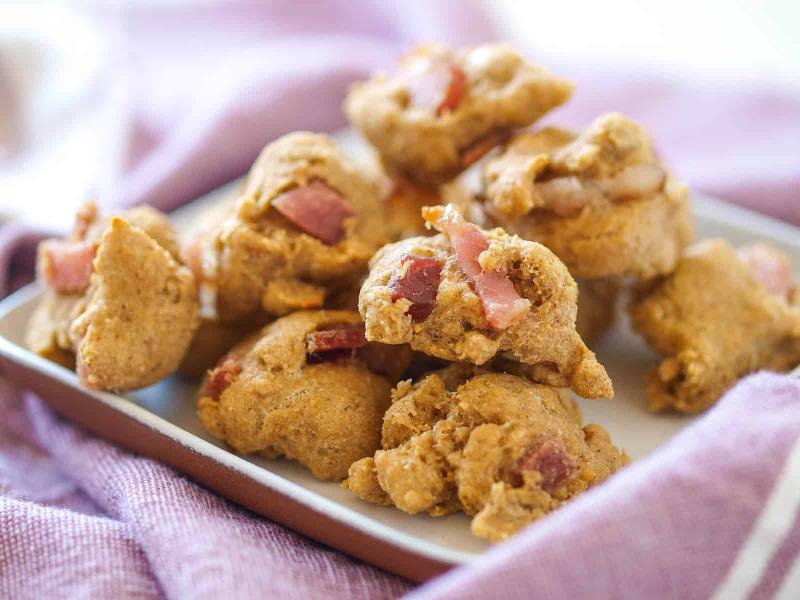 Rolling out Peanut Butter Dog Cookie Dough