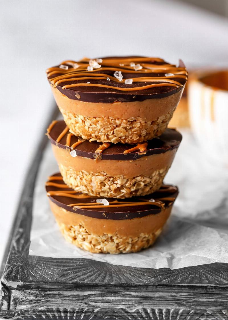 Peanut Butter No Bake Cookies with Chocolate and Nuts