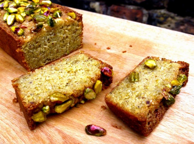 Perfectly baked almond bread slice